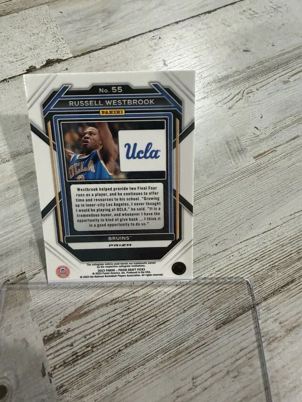 2023 Panini Prizm Draft Picks Russell Westbrook Silver Prizm #55 UCLA